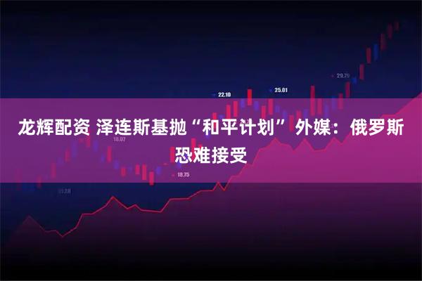 龙辉配资 泽连斯基抛“和平计划” 外媒：俄罗斯恐难接受