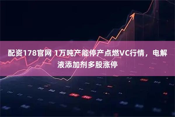 配资178官网 1万吨产能停产点燃VC行情，电解液添加剂多股涨停